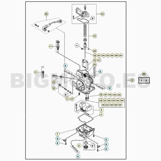 Recambios Carburador Beta RR 2T 125 2024